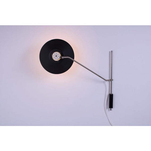 Black Black 7078 Adjustable Sconce by J. J. M. Hoogervorst for Anvia, 1950s For Sale - Image 8 of 18