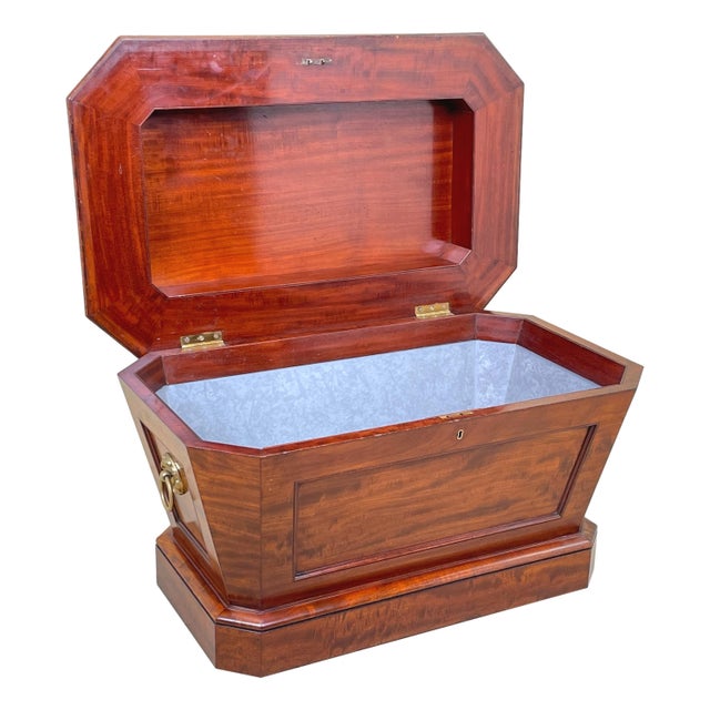 Wood English Regency Mahogany Sarcophagus-Shaped Wine Cooler, 1830s For Sale - Image 7 of 10