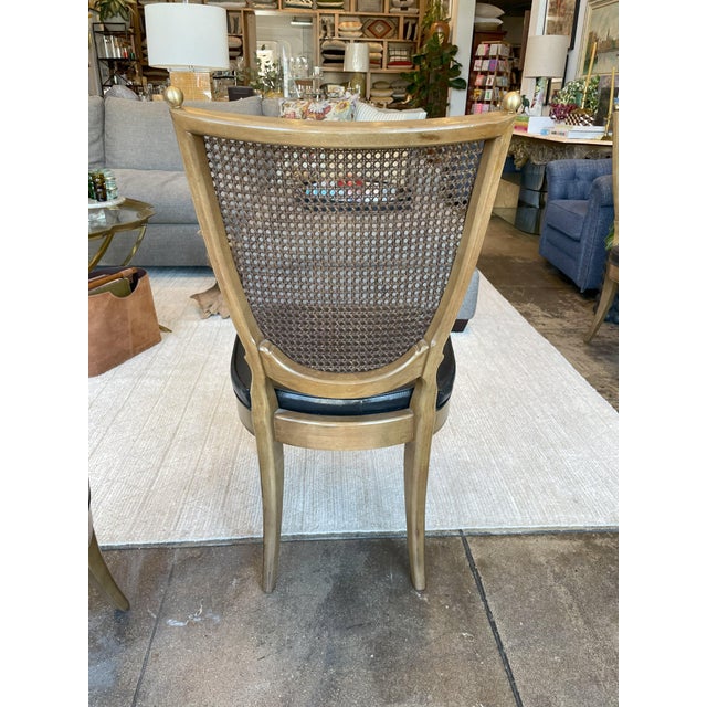 Vintage French Caned-Back Dining Chairs, Maison Jansen Style-1960s For Sale In Los Angeles - Image 6 of 12