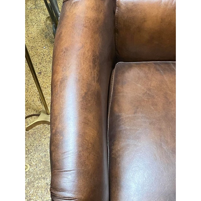 Coffee Timothy Oulton “Vintage Coffee Leather” Chair For Sale - Image 8 of 13