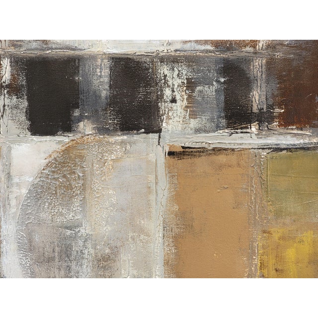 2020s Mid-Century Modern Style Circles and Squires, Contemporary Original Acrylic Painting For Sale - Image 5 of 5