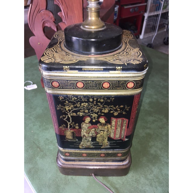 Early 20th Century Chinoiserie Tea Canister Lamp For Sale In Louisville - Image 6 of 12