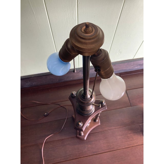 Bronze Vintage Chinoiserie Bamboo Style Chapman Table Lamps-A Pair For Sale - Image 8 of 9