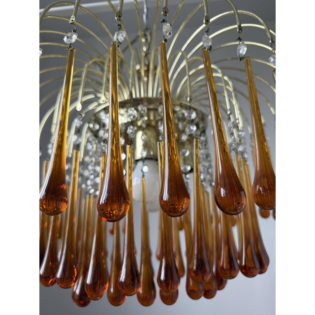 Vintage Murano Glass Chandelier attributed to Paolo Venini, 1960s For Sale - Image 4 of 9