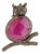 10 Ct Ruby & Diamond Wise Owl Oxidized Silver Unisex Brooch Pendant - Christmas Jewelry For Sale
