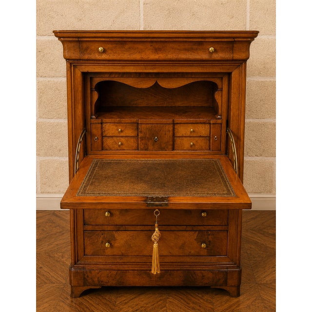 Wood 19th Century Louis Philippe Secretary Desk in Walnut For Sale - Image 7 of 7