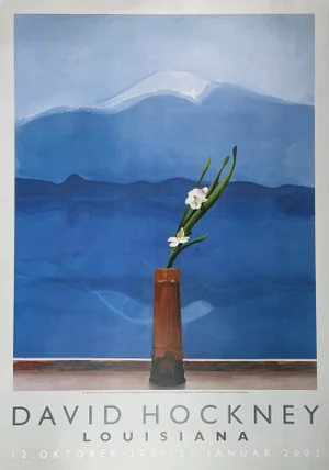 Vintage David Hockney Danish 2001 Exhibition Poster