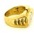 Modern Vintage Modernist 18k Gold Architectural Diamond Ring, Size 8 For Sale - Image 3 of 12