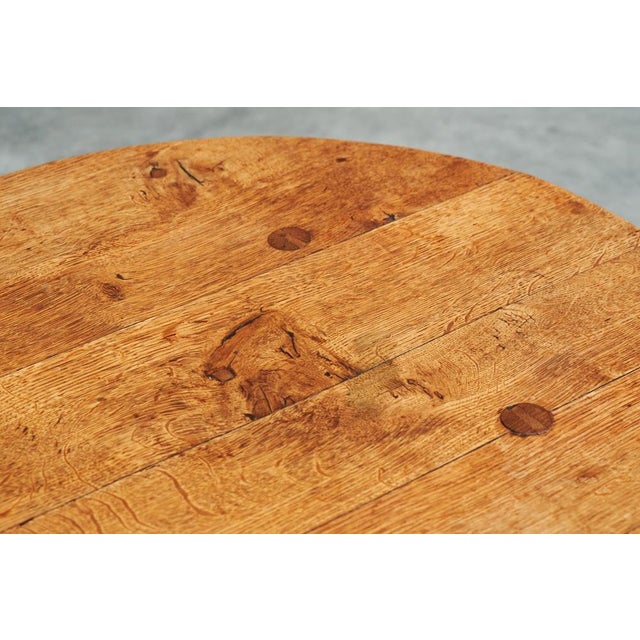 1940s Mid-Century Modern Coffee Table and Stools in Oak, 1940s, Set of 5 For Sale - Image 5 of 13
