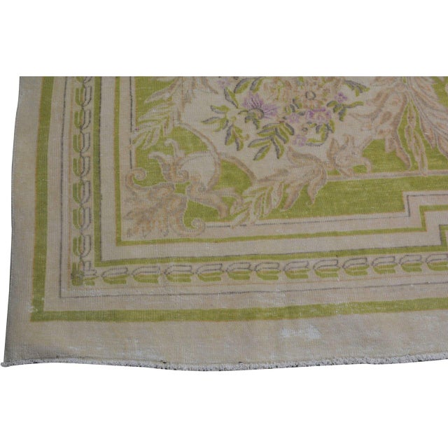 Vintage Chinese Art Deco Hand Knotted Rug, 13'5x21'8 For Sale - Image 4 of 6