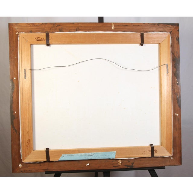 Late 20th Century H. Hargrove Signed Serigraph Harbor Fishing Boats Fish Market Framed For Sale In Kansas City - Image 6 of 6