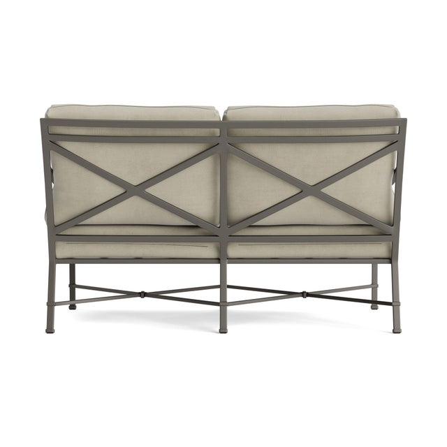 Brown Jordan Brown Jordan Venetian Loveseat, Mica frame with Fusion Meadow fabric For Sale - Image 4 of 11