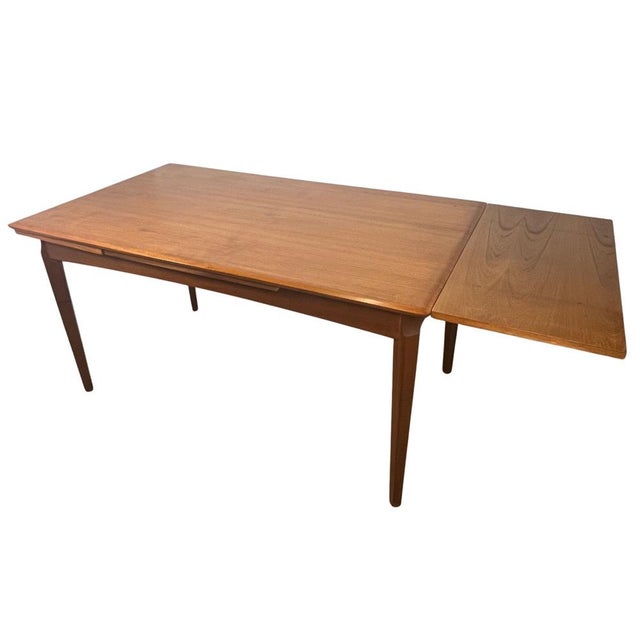 Mid-Century Modern Mid-Century Modern Extendable Teak Dining Table by Ib Kofod-Larsen, 1950s For Sale - Image 3 of 18
