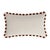 Bicolor Brick Velvet Cushion with Brick and White Fringes by Lo Decor For Sale - Image 6 of 8