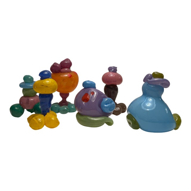 Blown Glass Sculptures - Collection of Six For Sale