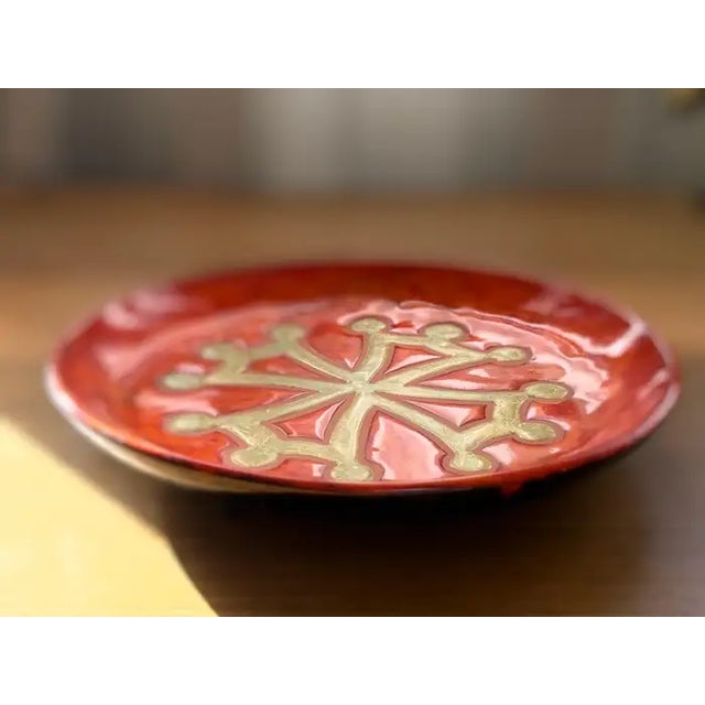 Late 20th Century Ceramic Vallauris Wall Plate by Paul Azema, France, 1960–1970 For Sale - Image 5 of 10