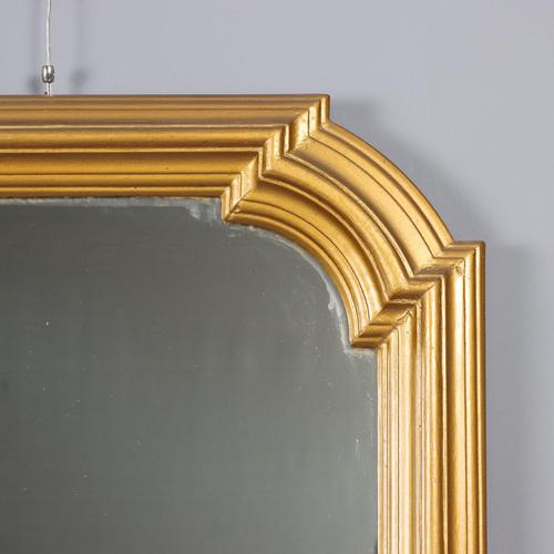 Mirror with Golden Wooden Frame For Sale - Image 4 of 10