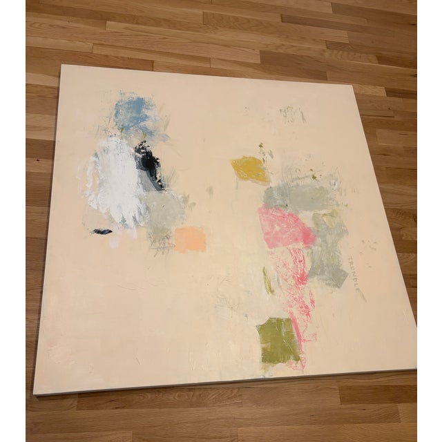 Abstract Sarah Trundle, Contemporary Abstract Mixed Media Collage Painting, "The Strangest Dream" For Sale - Image 3 of 7