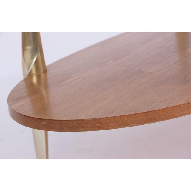 1970s Italian Coffee Table in Metal with Oak and Glass, 1970s For Sale - Image 5 of 8