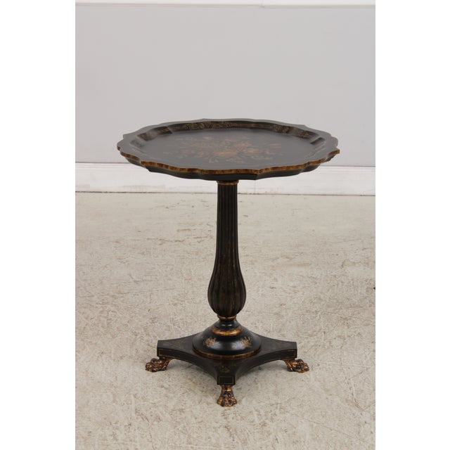 Victorian Maitland Smith French Victorian Pedestal Side Table For Sale - Image 3 of 16