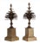 This elegant pair of vintage Maison Charles brass garnitures, standing at an impressive 17 inches tall, showcases the...