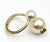 2010s Chanel Gold CC Double Pearl Ring, Size 5.5 For Sale - Image 5 of 5