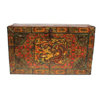 Antique Tibetan Trunk For Sale
