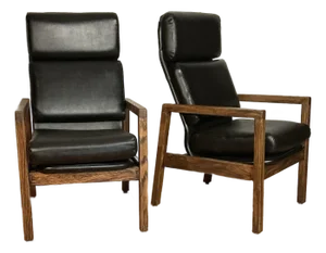 Profile Group by Hill-Rom Mid-Century Modern Ergonomic High Back Chairs, Set of 2