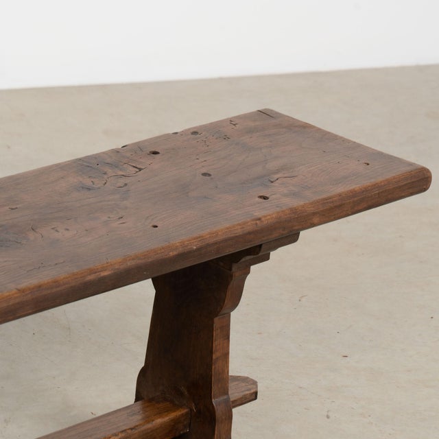 Early 20th Century French Chestnut Bench For Sale - Image 11 of 16