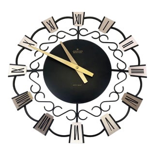 Junghan’s German Sunburst Wall Clock - 1960/1970 For Sale