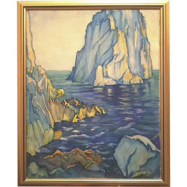 Modern Clara Porges, Capri, 1920, Watercolor For Sale - Image 3 of 3