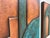 Copper Abstract Geometric Metal Triptych Wall Sculpture "Intervals" by Jeremy Maronpot For Sale - Image 8 of 18