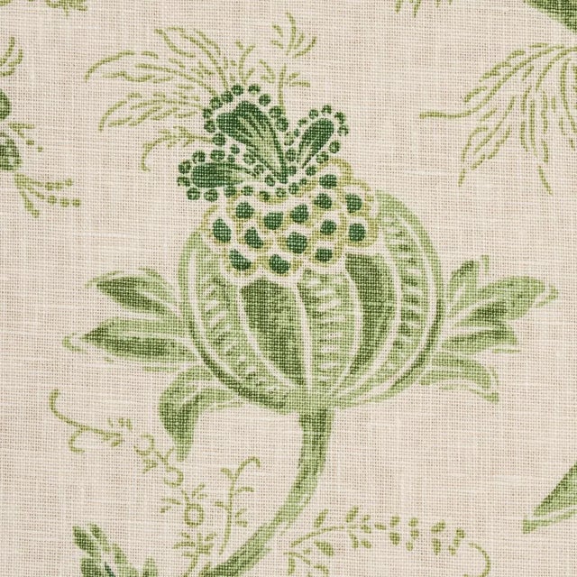 Chinoiserie Sample - Schumacher x Mark D. Sikes Chinoiserie Vine Fabric in Leaf Green For Sale - Image 3 of 5