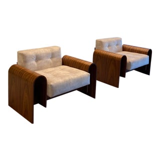 Lounge Armchairs by Oscar Niemeyer - a Pair For Sale
