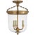 Merchant Semi-Flush in Hand-Rubbed Antique Brass with Clear Glass Designer: Thomas O'Brien Canopy: 5.25" Round Mounting:...