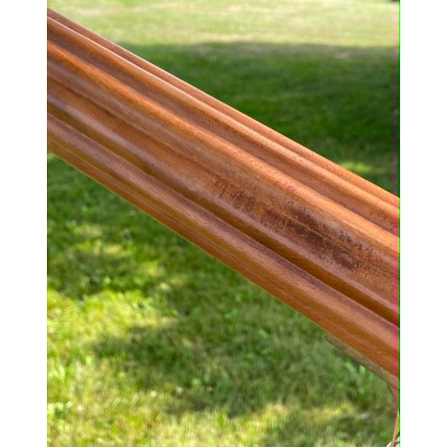 Brown Vintage Fluted Wood and Brass Telescope For Sale - Image 8 of 18