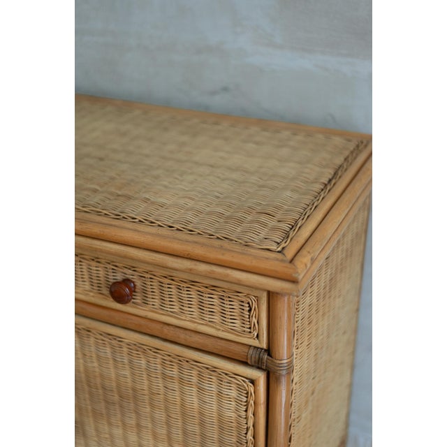1970s Vintage Bamboo and Rattan Sideboard, 1970s For Sale - Image 5 of 11