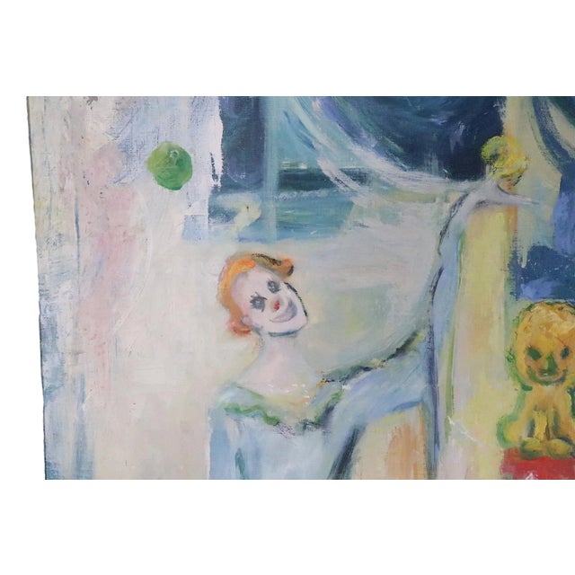 Vintage Acrylic Painting in the Style of Chagall For Sale - Image 11 of 12