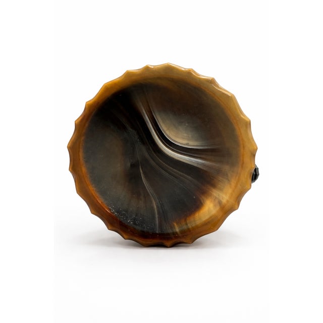 Black Art Deco Lithyaline Glass Centrepiece Bowl from STS Abel Zagreb, 1930s For Sale - Image 8 of 10