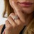Contemporary Pink Diamond 18k White and Rose Gold Ring, Size 6.5 For Sale - Image 4 of 5