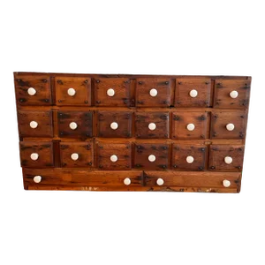 Antique Pine Apothecary Cabinet or Spice Drawer