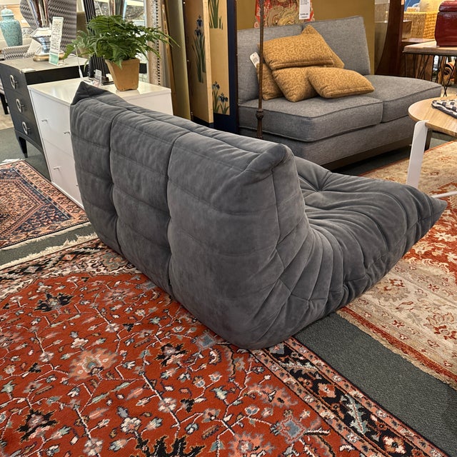 Modern Michel Ducaroy for Ligne Roset Togo Loveseat, Alcantara Chic For Sale - Image 3 of 12