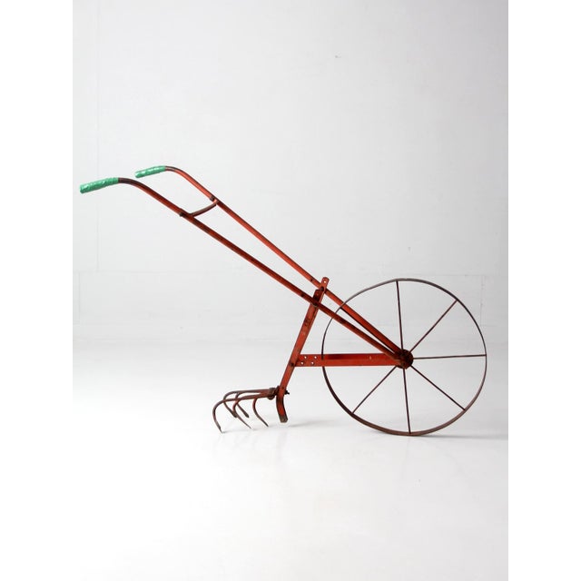 Antique 1930s Wheel Hoe Garden Cultivator For Sale - Image 12 of 17