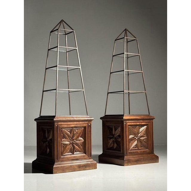 Mid-Century Obelisk Etageres, France, Set of 2 For Sale - Image 3 of 18