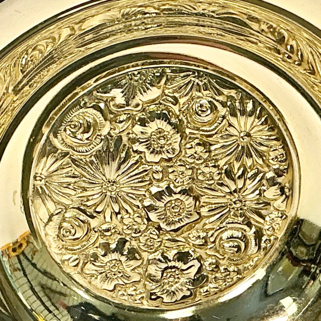 Mid 20th Century Mid 20th Century Hollywood Regency Chippendale Gold-Plated Candy Dish. For Sale - Image 5 of 10