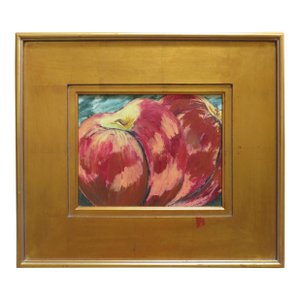 Original Oilstick on Board Still Life by Susan R. Wilson - "Just Peachy"