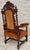 19th Century French Carved Walnut Throne Chair, 1890s For Sale - Image 18 of 18