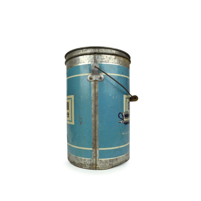 Early 1900's Large Bluhill Brand Coffee Martin Bros. Co Coffee Tin Usa For Sale - Image 4 of 12