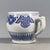 Asian Vintage Blue & White Porcelain Teacup With Handle – Hand-Painted Floral Motif For Sale - Image 3 of 9