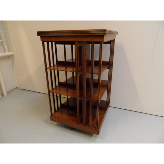 Antique Mahogany Revolving Bookcase For Sale - Image 11 of 12